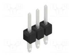Connector: pin strips; pin header; male; PIN: 3; 2.54mm; THT; 1x3