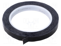 Tape: electrical insulating; W: 12mm; L: 66m; Thk: 63um; black; 100%