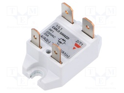 Solid State Relay, SPST-NO, 25 A, 280 VAC, Panel, Quick Connect, Zero Crossing