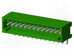 Connector: pluggable terminal block; socket; male; angled; THT