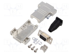 D-Sub; PIN: 9; plug; female; shielded,stamped and formed contacts