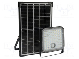Lamp: LED flood light; IP65; solar,with motion detector; 4800lm