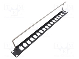 Patch panel; mounting adapter; SLIM; RACK; screw; 29mm; 19"