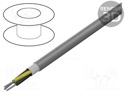 Wire; EcoFlex®; 3x16AWG; unshielded; 600V; 30.5m; Cu; stranded; grey