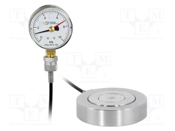 Meter: force; analogue; 0÷10kN; Resol: 200N; 1.95%; Unit: kN; Len: 1m