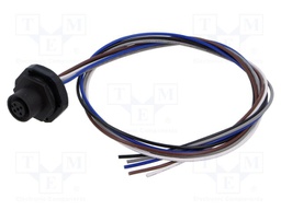 Connector: M12; socket; male; straight; with lead; PIN: 5; 0.34mm2