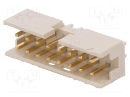 Socket; wire-board; male; Minitek; 2mm; PIN: 16; THT; on PCBs; 2A