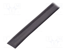 Heat shrink sleeve; glued; 4: 1; 16mm; black; polyolefine; reel