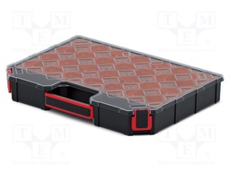 Container: collective; with boxes; black; 390x284x60mm; TAGER