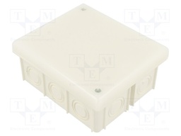 Enclosure: junction box; X: 80mm; Y: 95mm; Z: 40mm; wall mount; IP20