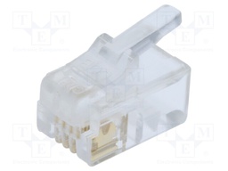 Connector: RJ11; plug; PIN: 4; Layout: 4p4c; for cable; IDC,crimped