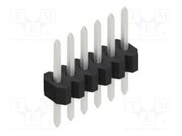 Connector: pin strips; pin header; male; PIN: 6; 1.27mm; THT; 1x6