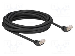 Patch cord; S/FTP; Cat: 6a; RJ45 up angled plug,both sides; 5m