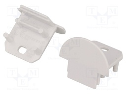 Cap for LED profiles; white; ABS; Application: DEEP10
