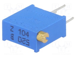 Potentiometer: mounting; multiturn; 100kΩ; 500mW; THT; ±10%; linear