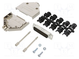 D-Sub; PIN: 25; male; shielded,metalized; straight; soldering