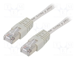Patch cord; F/UTP; 5e; stranded; CCA; PVC; grey; Len: 250mm; 26AWG