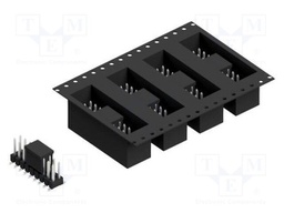 Connector: pin strips; pin header; male; PIN: 18; 2.54mm; SMT; 2x9