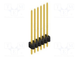 Connector: pin strips; pin header; male; PIN: 6; 1.27mm; THT; 1x6