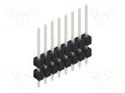 Connector: pin strips; pin header; male; PIN: 8; 2.54mm; THT; 1x8