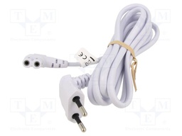 Cable; CEE 7/16 (C) plug angled,IEC C7 female angled; 1.5m