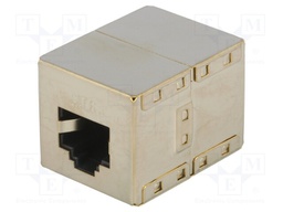 Socket; coupler; Cat: 6; shielded; Layout: 8p8c; RJ45 socket x2