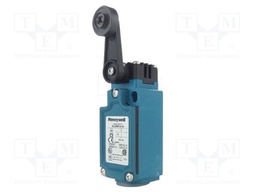 Limit switch; lever R 46,5mm, plastic roller Ø19mm; NO + NC; 6A