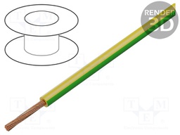 Wire; LgY UV; stranded; Cu; 16mm2; yellow-green; PVC; 450/750V