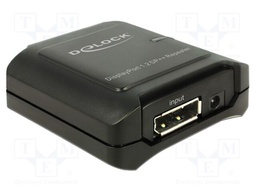 Repeater; DC socket,DisplayPort socket,both sides; 40m; black