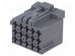 Connector: wire-wire; JPT; plug; female; PIN: 15; for cable; grey