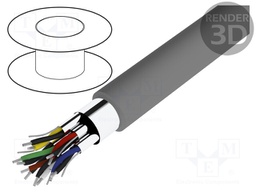 Wire; EcoCable Mini; 6x2x22AWG; MPPE; dark grey; 300V; 305m; 1000ft