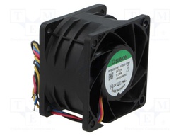 Fan: DC; axial; 12VDC; 60x60x38mm; 102m3/h; 61.2dBA; ball; 13200rpm