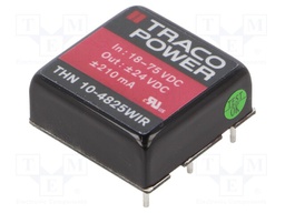 Converter: DC/DC; 10W; Uin: 18÷75V; Uout: 24VDC; Uout2: -24VDC; 1"x1"