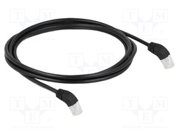 Patch cord; S/FTP; Cat: 6a; RJ45 down angled plug,both sides; 2m