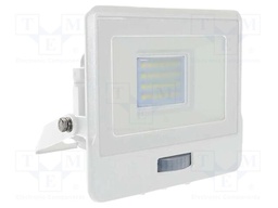 Lamp: LED flood light; 20W; 230VAC; white cold; 100°; 6500K; 25000h