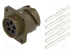 Connector: circular; VG95234; socket; female; PIN: 5; with contacts
