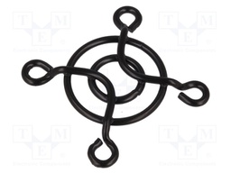 Guard; 30x30mm; Mat: metal; Mounting: screw; Colour: black