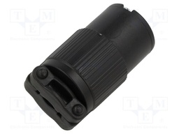 Connector: AC supply; female; socket; 2P+PE; 250VAC; 20A; for cable