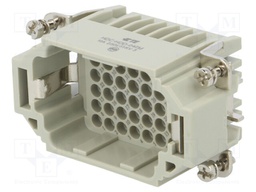 Connector: HDC; male; HDD; PIN: 42; 42+PE; size 4; w/o contacts; 10A
