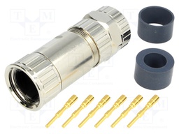 Connector: M23; plug; PIN: 6; male; crimped; for cable; straight; 28A