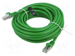 Patch cord; RJ45 plug,both sides; S/FTP; 6a; wire; OFC; 12m; PVC