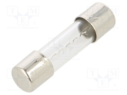 Fuse: fuse; time-lag; 8A; 250VAC; cylindrical,glass; 5x20mm; brass
