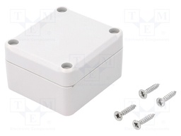 Enclosure: multipurpose; X: 57mm; Y: 63mm; Z: 37mm; polystyrene; grey