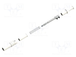 Connector: 4mm banana; plug; 36A; white; insulated; nickel plated