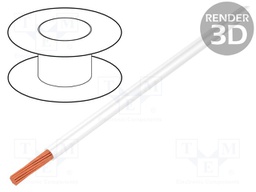 Wire; TLY; stranded; Cu; 0.35mm2; white; PVC; 150V; 500m; Class: 5