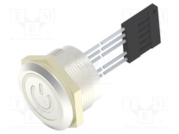 Switch: capacitive; Pos: 2; SPST; 1A/24VDC; IP68; OFF-ON; Ø22.2mm