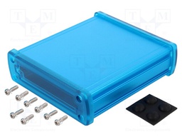 Enclosure: multipurpose; X: 113.7mm; Y: 119mm; Z: 35.2mm; blue