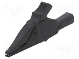 Crocodile clip; 19A; black; Grip capac: max.39.5mm
