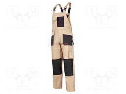 Dungarees; Size: 60,XXXL; beige; 270g/m2; bib pants
