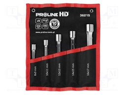 Wrenches set; tubular; Chrom-vanadium steel; HD; double-sided